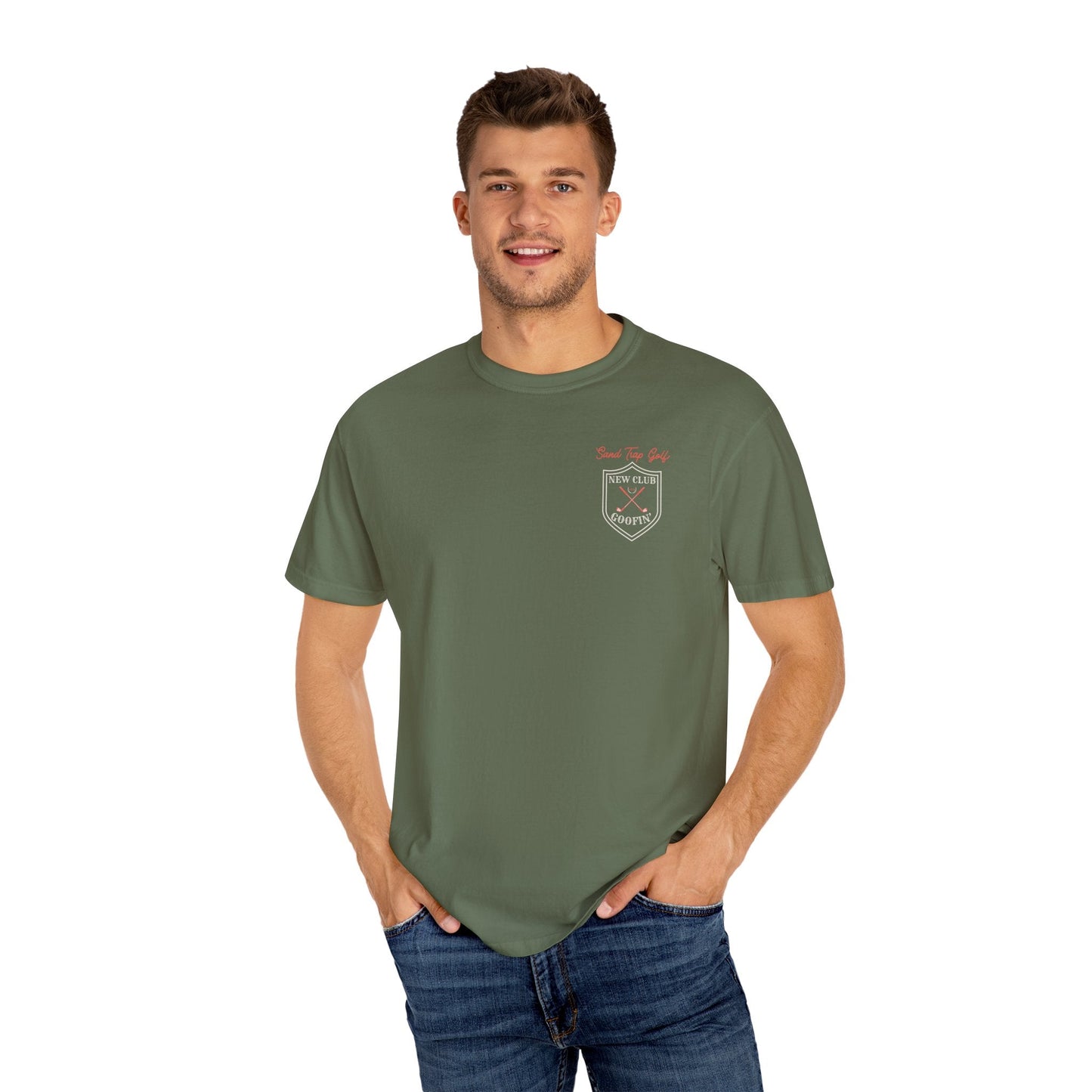 Men’s Golf Graphic T-Shirt – New Club Goofin' Design | Bold Beginnings Collection | Sand Trap Studio - Sand Trap Studio