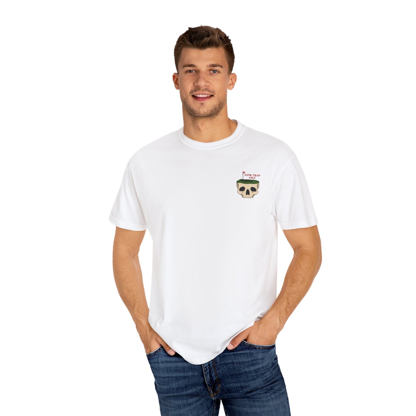 Men’s Golf Graphic T-Shirt | Skull Green Design | Bold Beginnings Collection | Sand Trap Studio - Sand Trap Studio