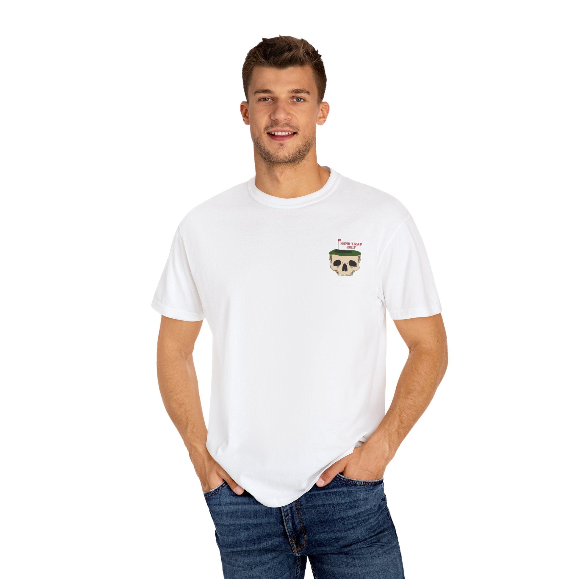Men’s Golf Graphic T-Shirt | Skull Green Design | Bold Beginnings Collection | Sand Trap Studio - Sand Trap Studio