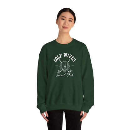 Women’s Golf Graphic Crewneck Sweatshirt – Golf Wives Design | Fore the Girls Collection | Sand Trap Golf - Sand Trap Studio
