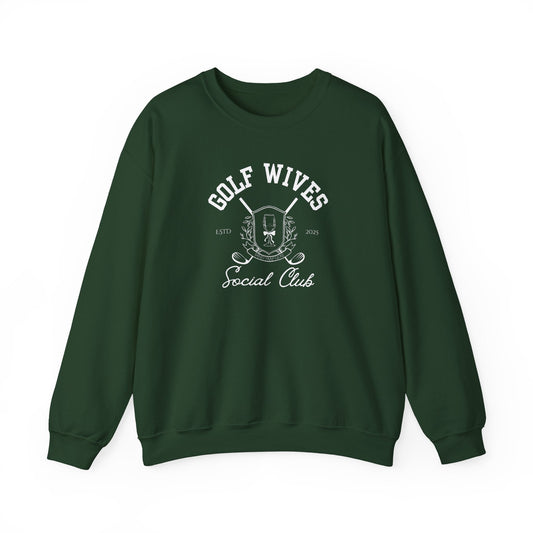Women’s Golf Graphic Crewneck Sweatshirt – Golf Wives Design | Fore the Girls Collection | Sand Trap Golf - Sand Trap Studio